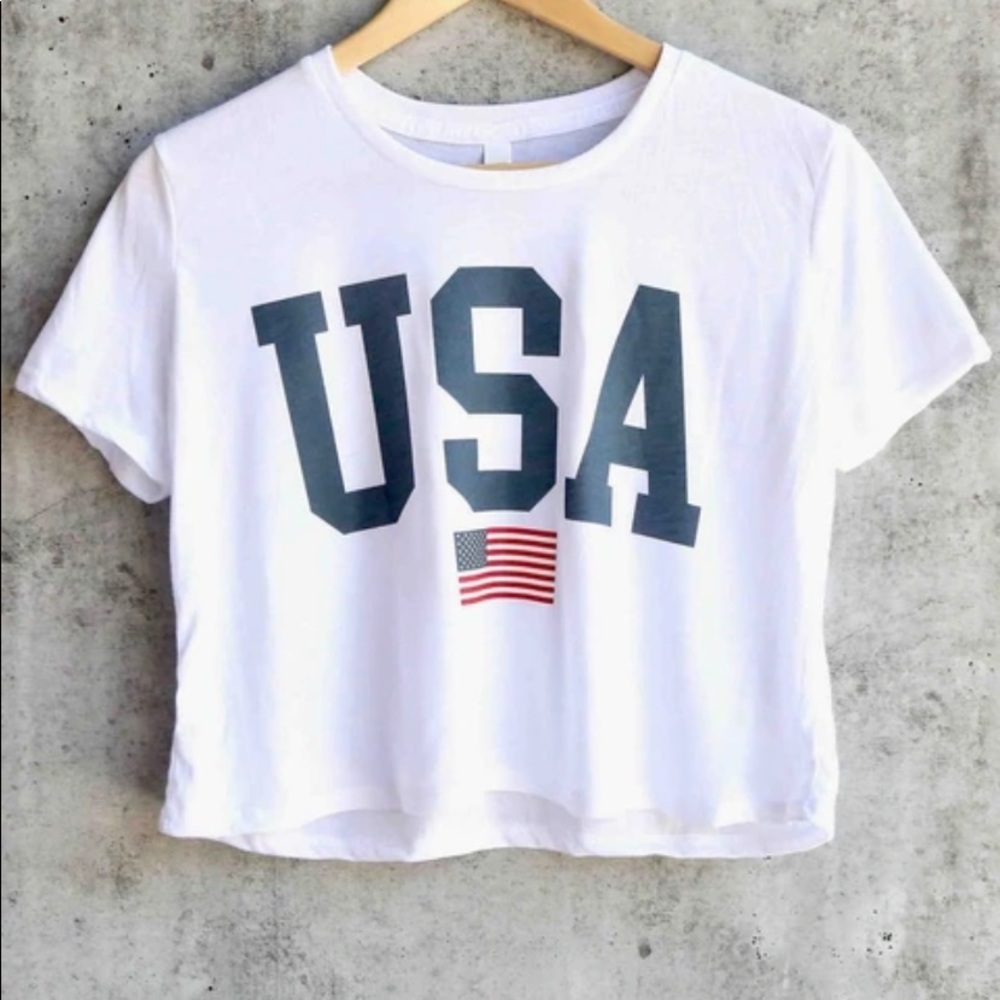USA crop top
